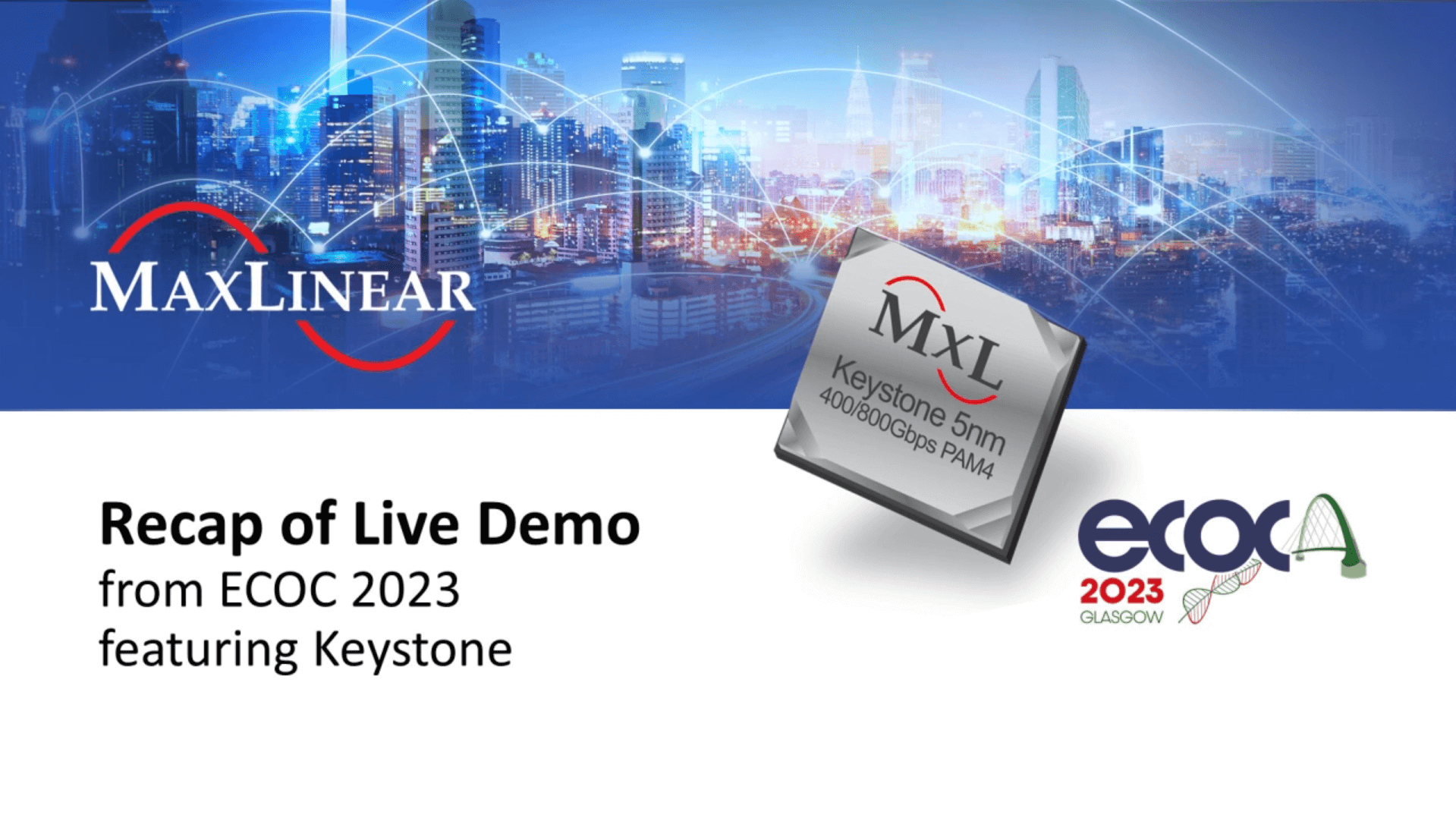 Keystone Demo from ECOC 2023